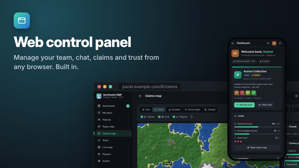 Web control panel