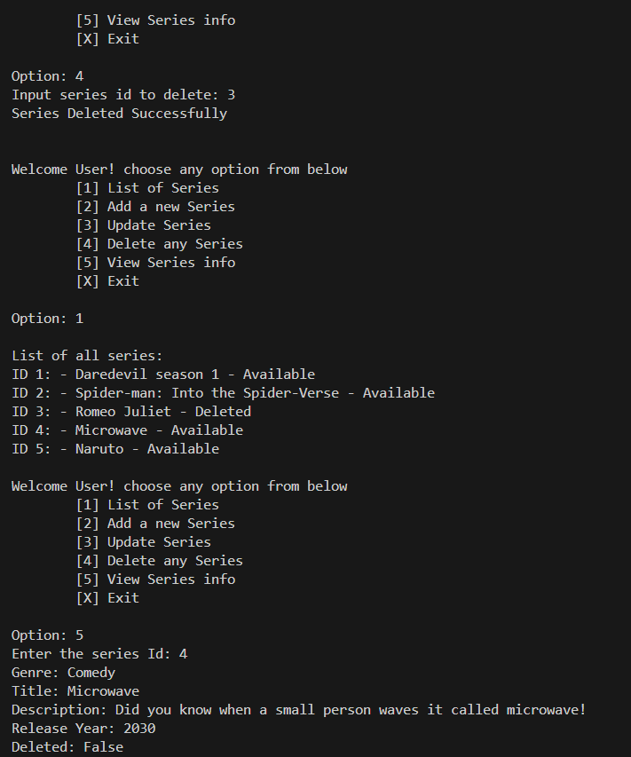 Movie Series Management System