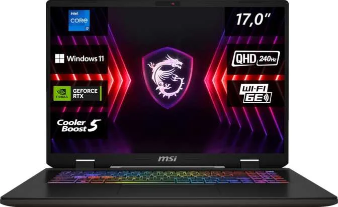 MSI Sword 17 HX B14VGKG (2024) 17" · i7-14700HX · RTX 4070 Laptop