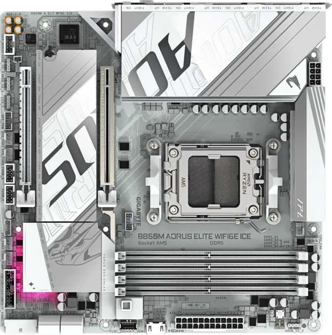 Gigabyte B850M Aorus Elite WiFi6E Ice
