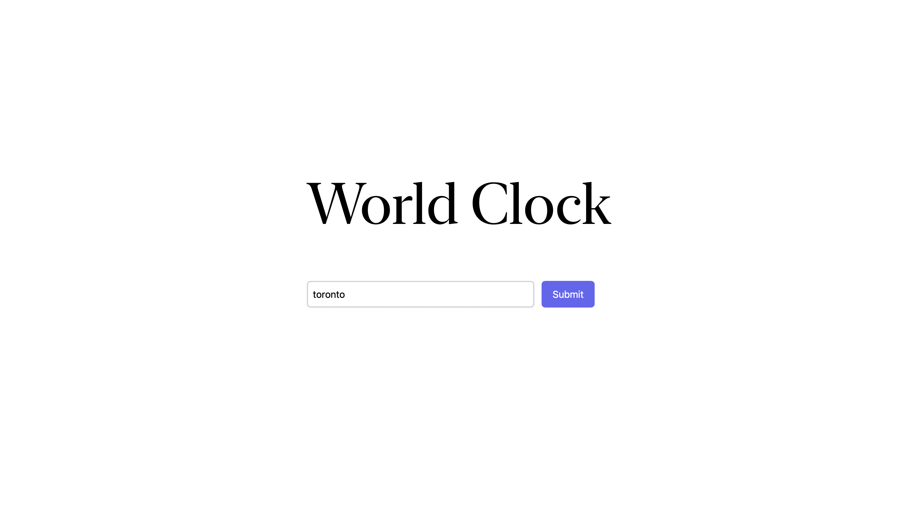 Flask World Clock