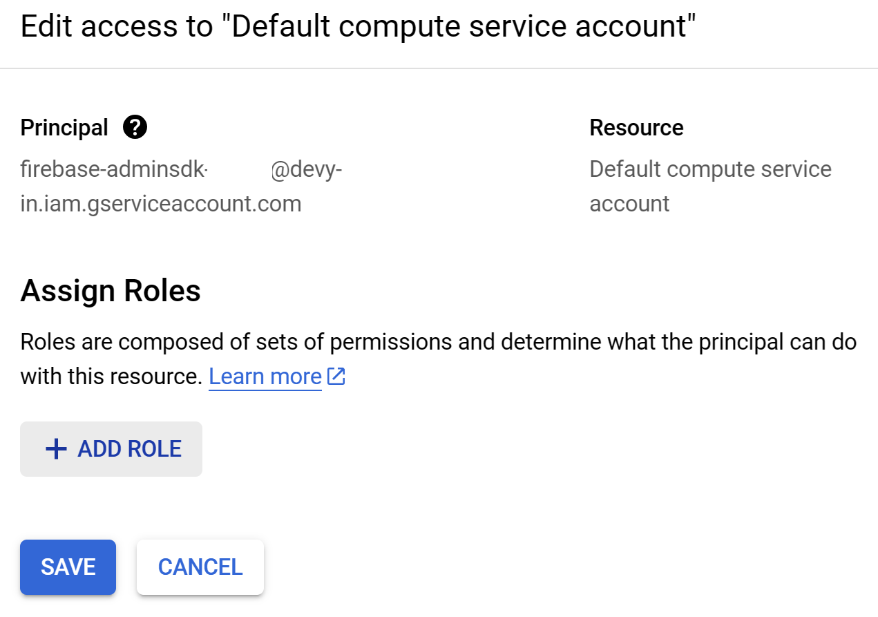 GCP Service Account - Add Role