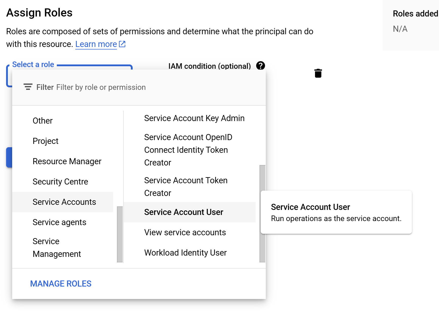 GCP Service Account - Service Account User