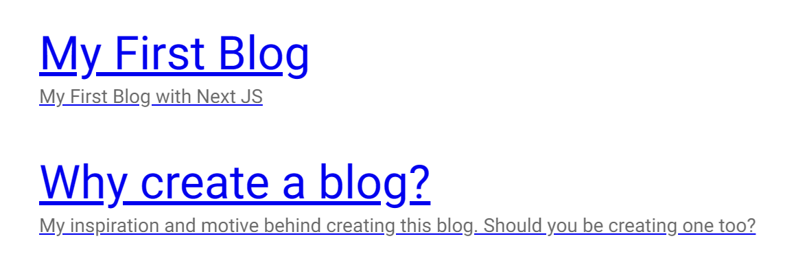 Blog List Page