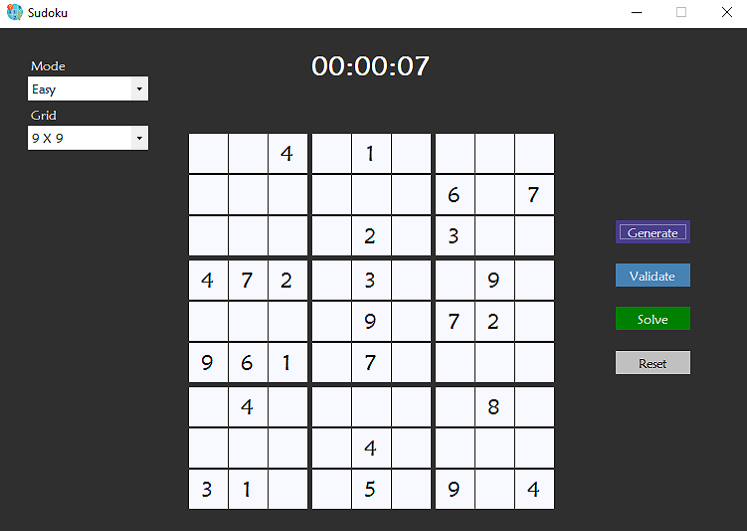 Sudoku Game 9x9
