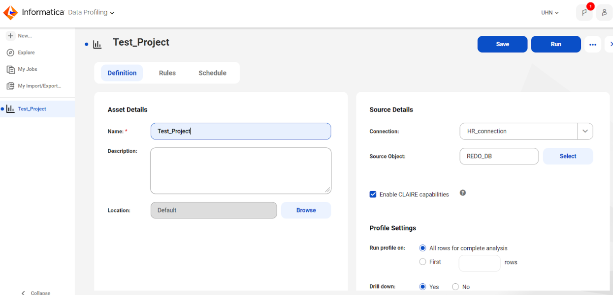 Data Profiling Results
