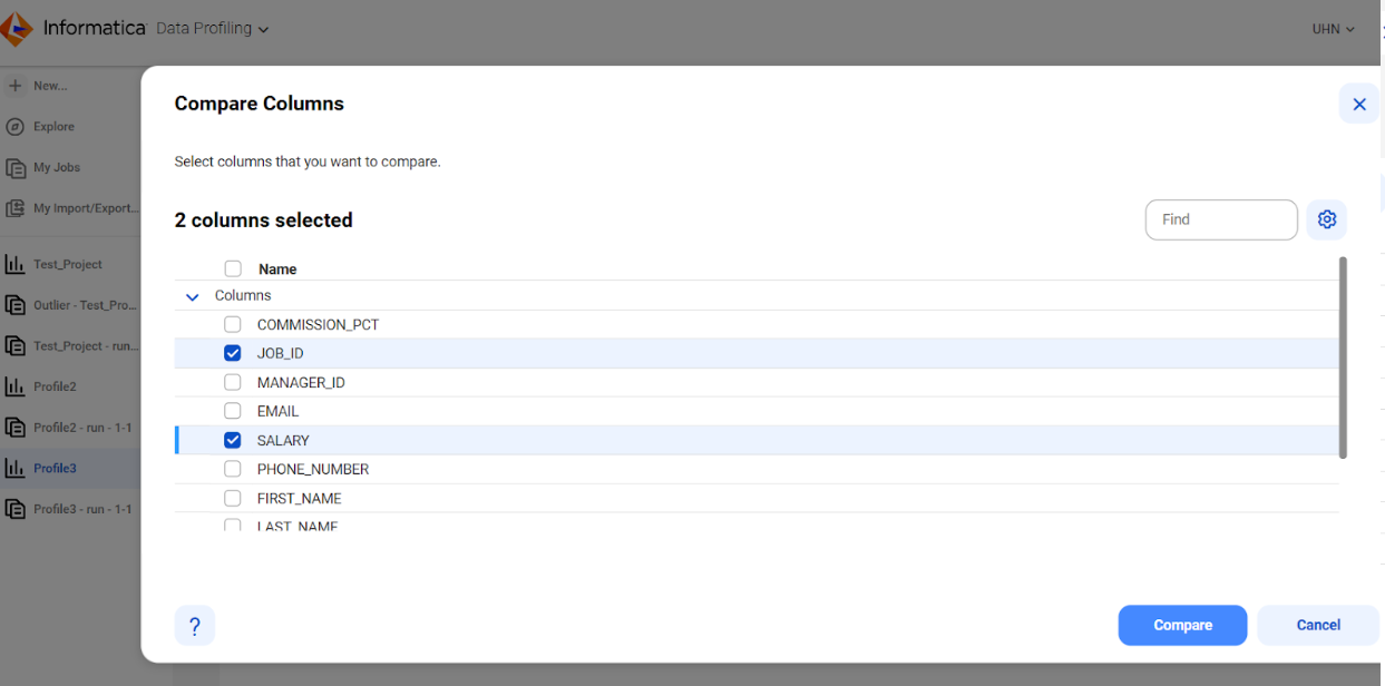 Comparing Columns Quality