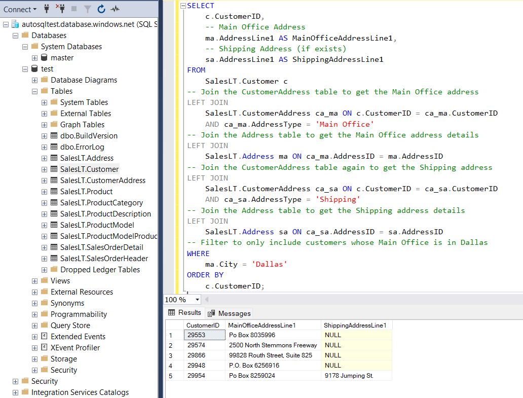 Query Execution Result 1