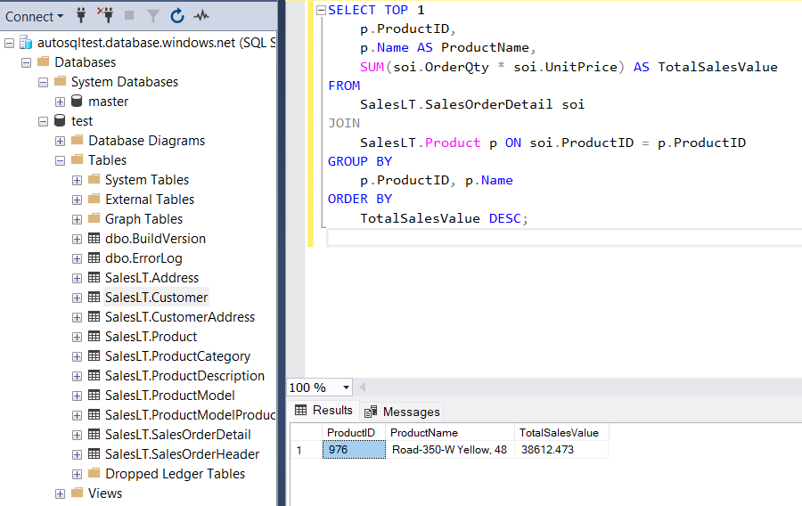 Query Execution Result 1
