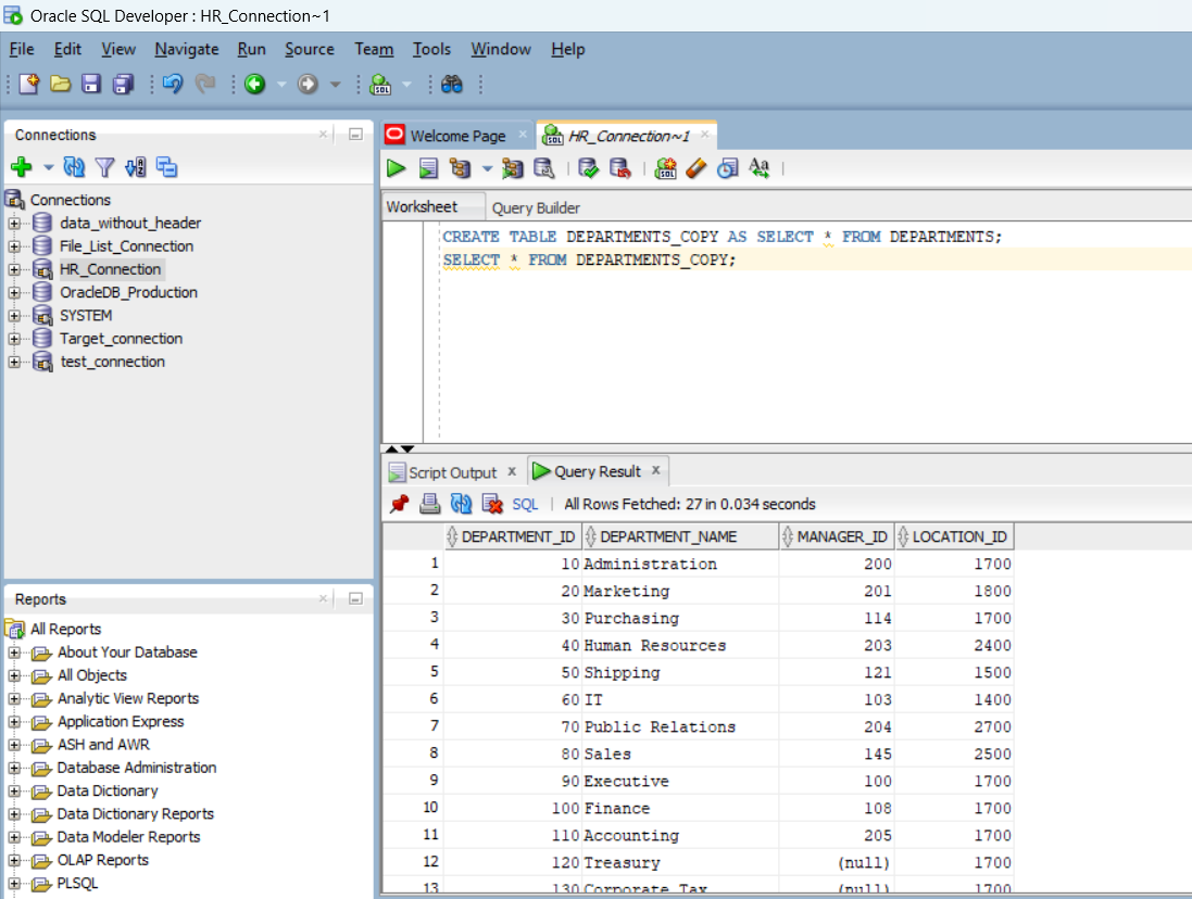Query Execution Result 1