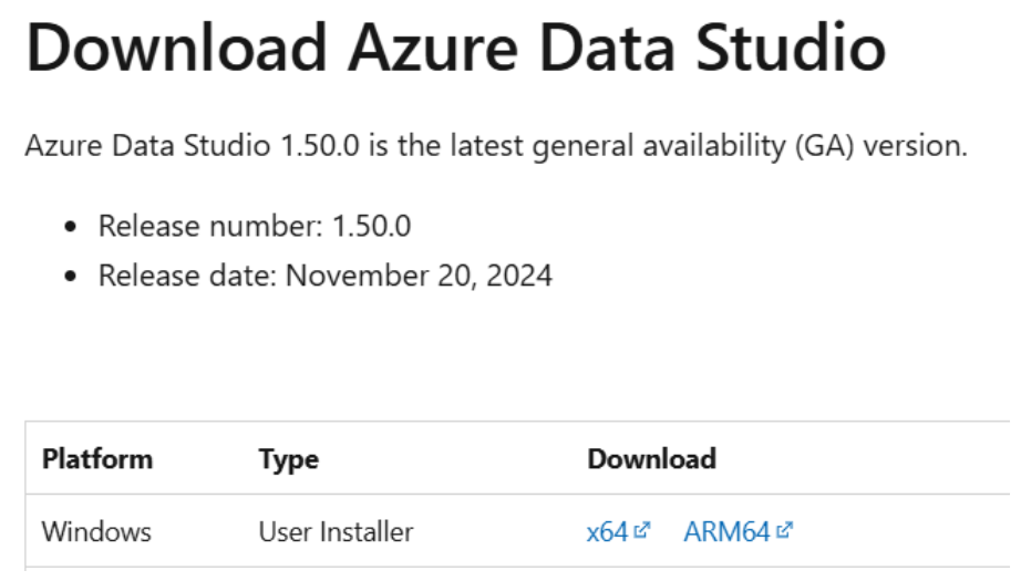Azure Data Studio Configuration