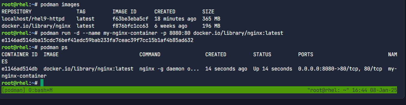 Running NGINX Container