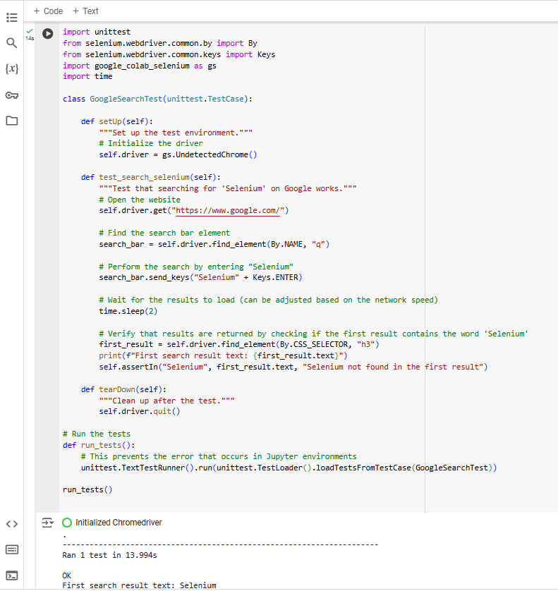 Test Execution Result Image