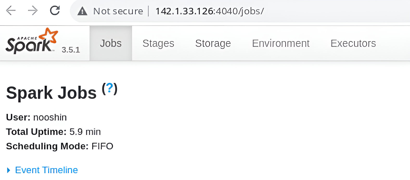 Spark Web UI Job Status