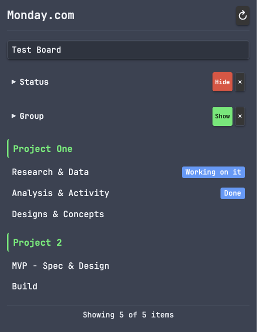 Sidebar Panel