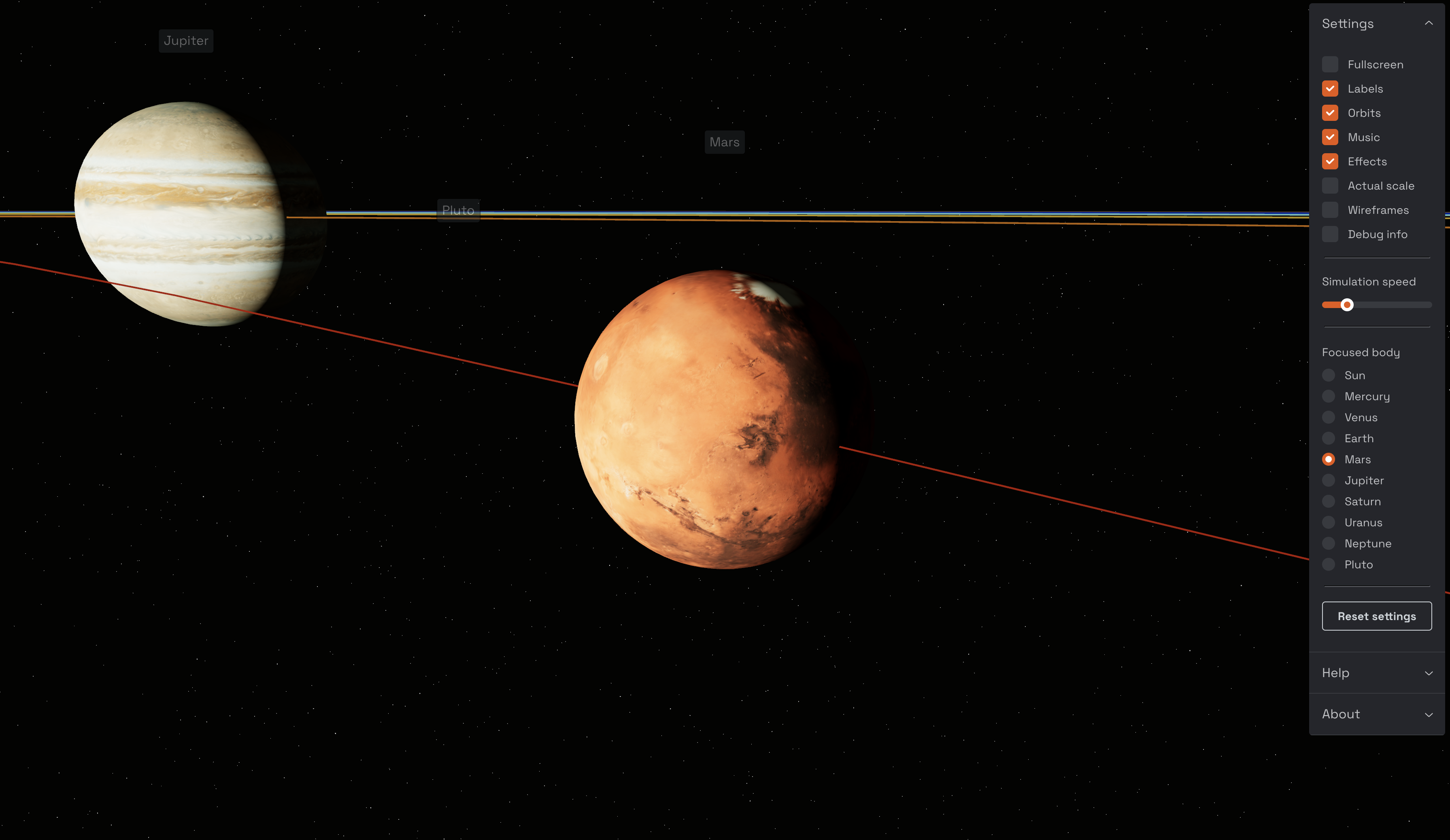 Model Solar System screenshot