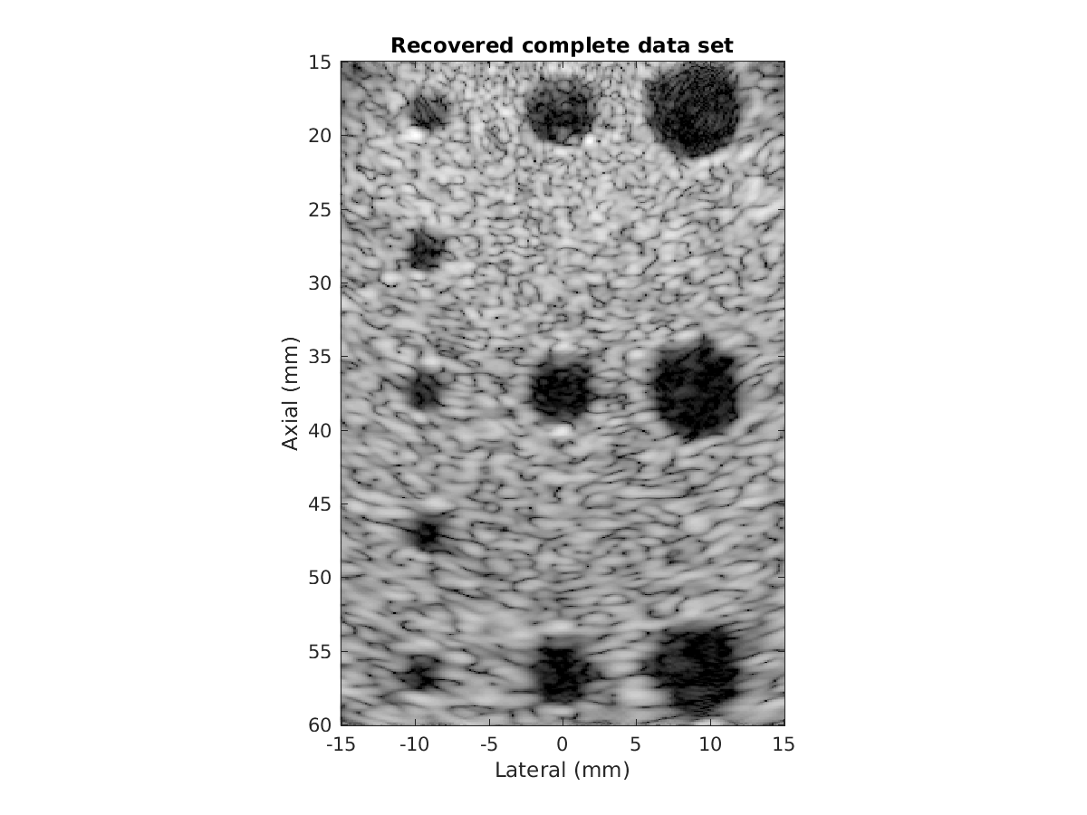 Recovered complete data set