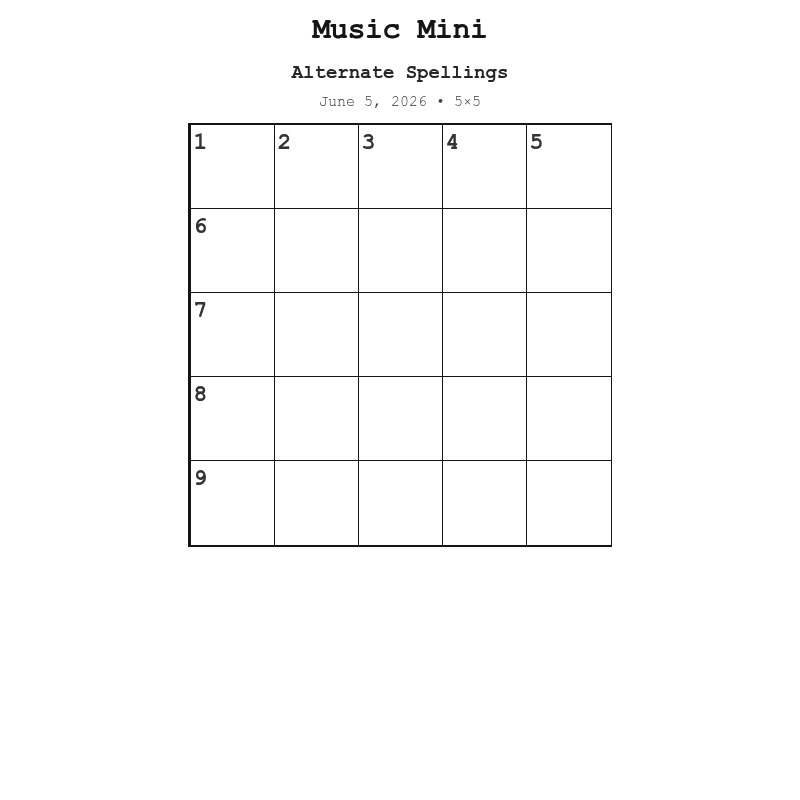 Crossword grid