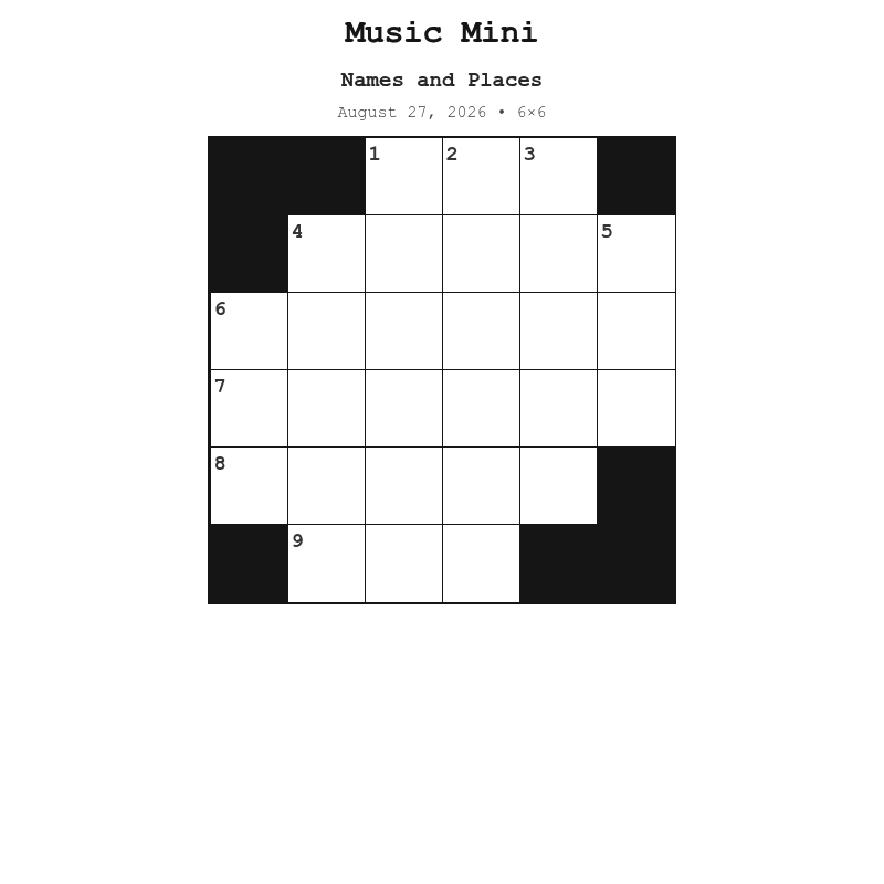 Crossword grid
