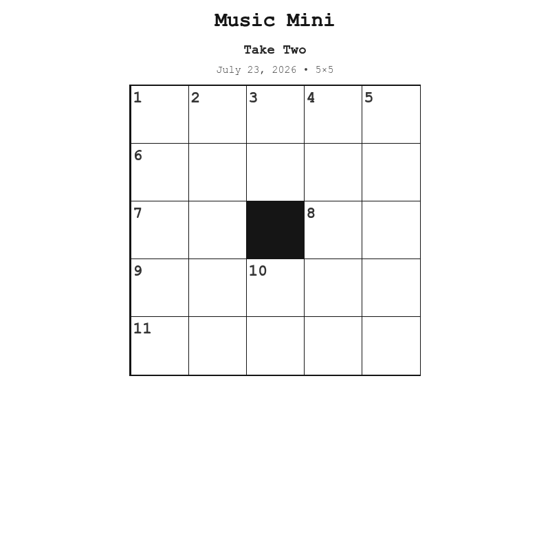 Crossword grid