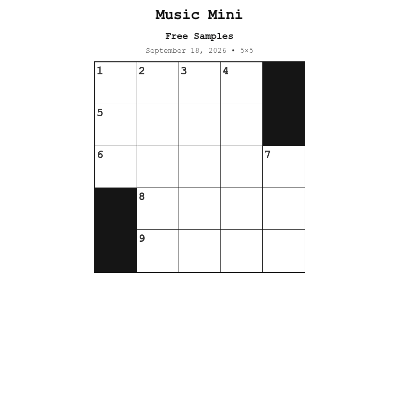 Crossword grid