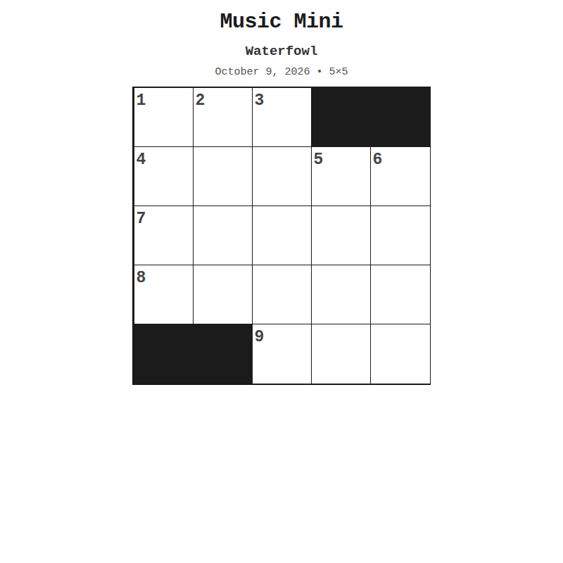 Crossword grid