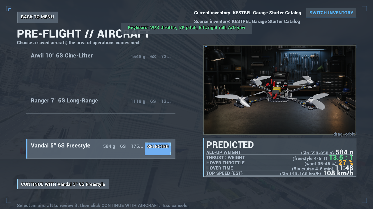 Selected stock aircraft and predictions before continuing