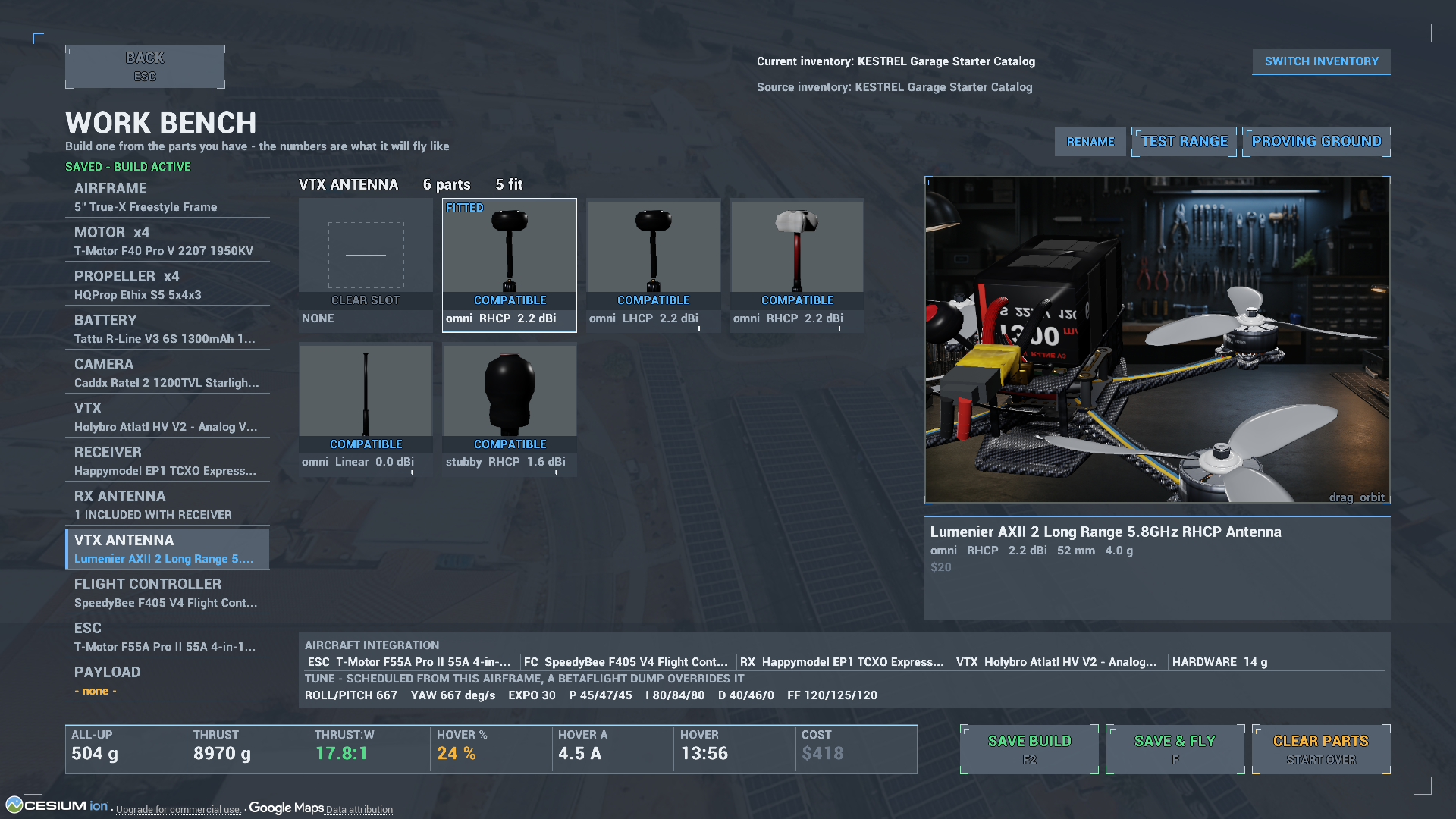 Saved stock aircraft and component inspection in Work Bench
