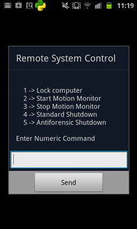 The mobile control interface