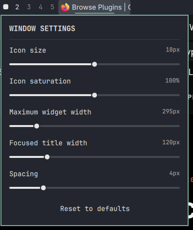 Window Settings