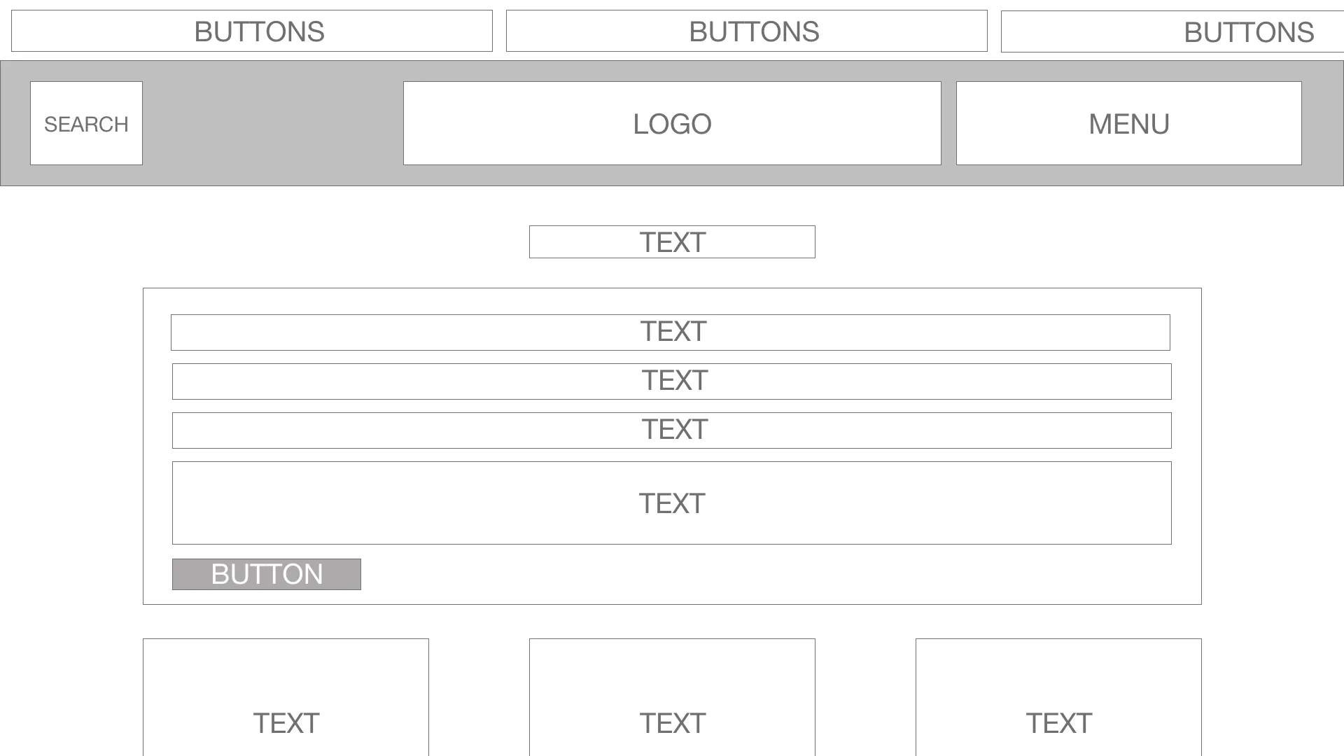 Desktop Contact Wireframe