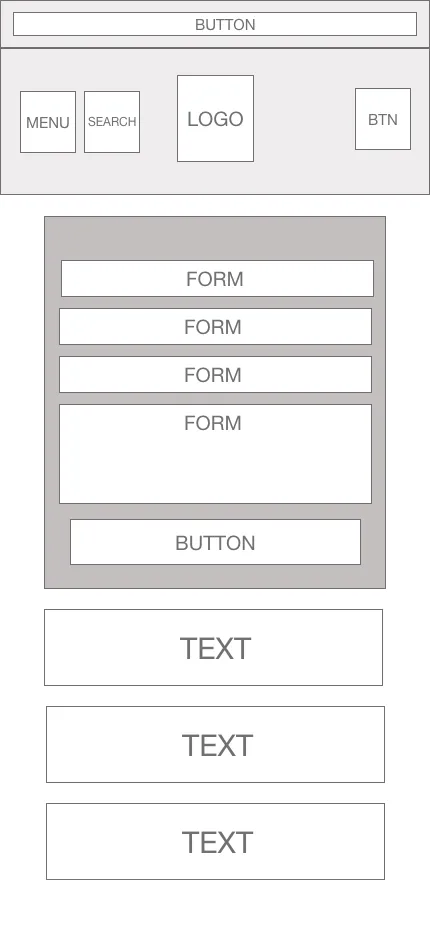 Mobile Contact Wireframe