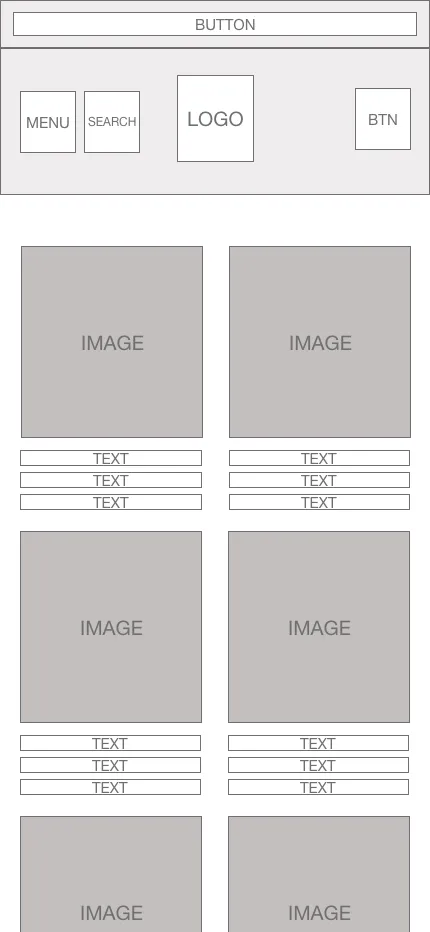 Mobile Products Wireframe