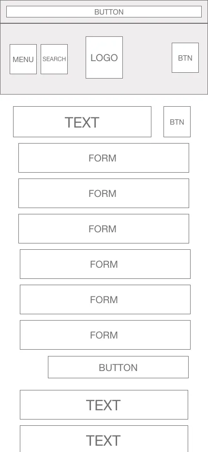 Mobile Profile Wireframe