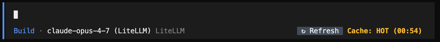 Cache under one minute, both buttons still visible