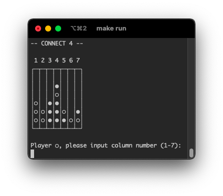 Connect 4 screenshot