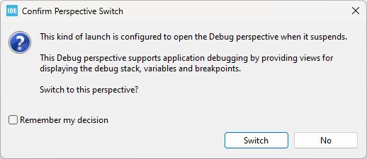 Confirm Perspective Switch prompt