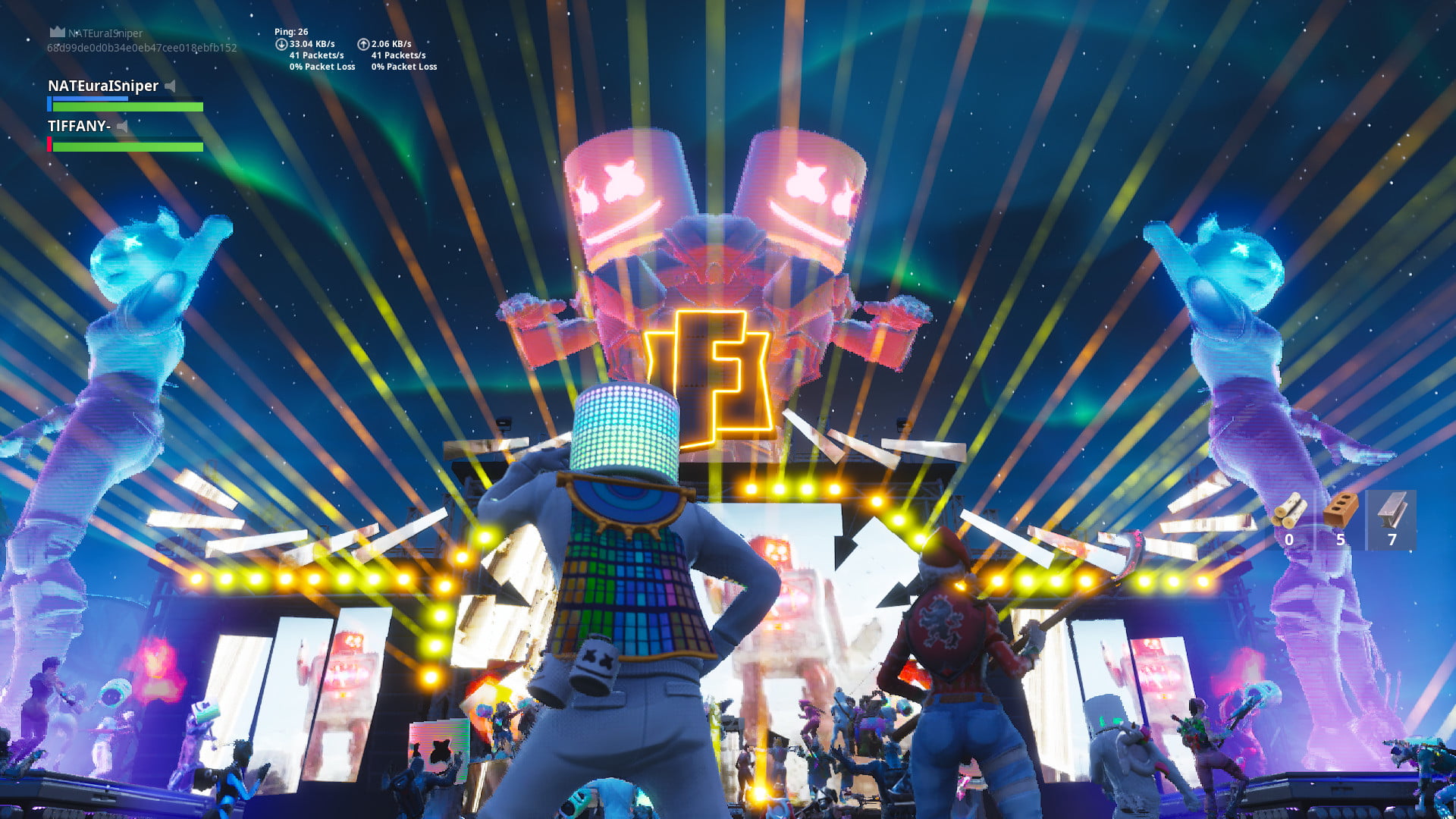 Marshmello's concert in Fortnite
