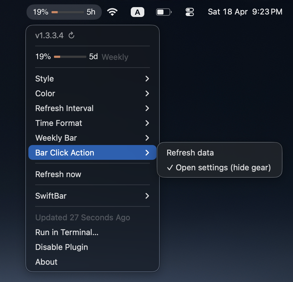 compact style + settings preview