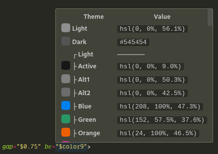 Quick Info Color Hover Screenshot