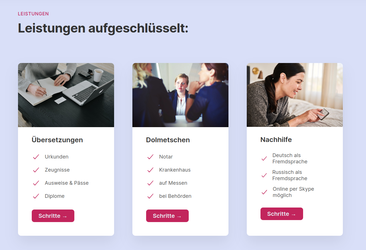 Tolle Website von Kunden