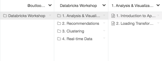 Screen shot showing import Azure Databricks