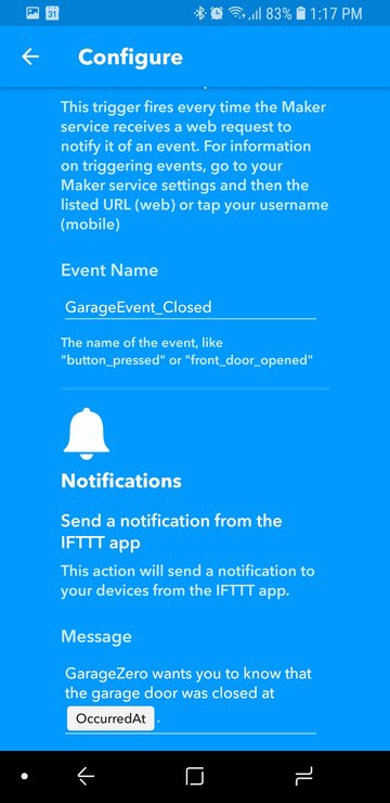 IFTT App GarageEvent_Closed