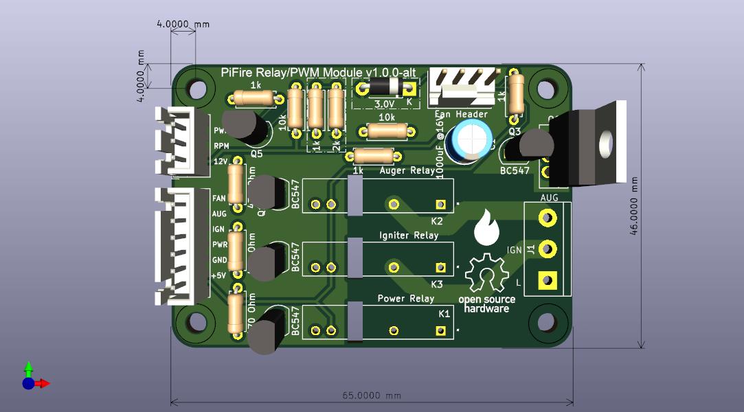 Pifire relay pwm module-SSR-alt, from the project README