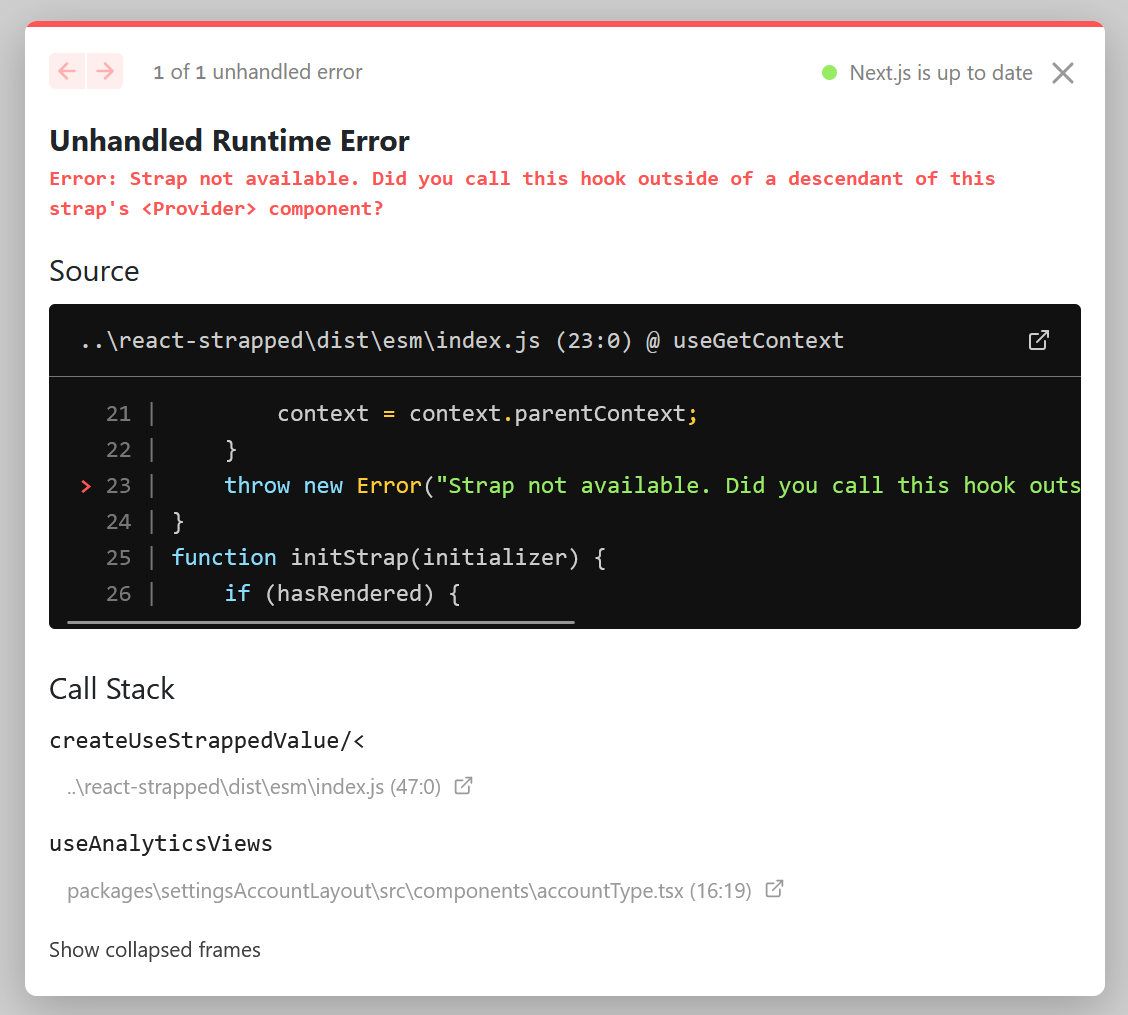 Image showing a hook access error