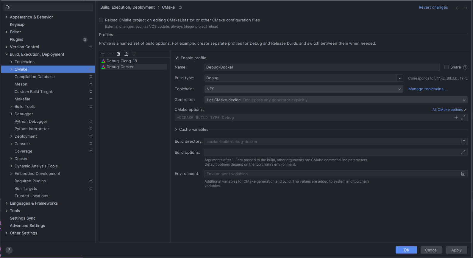 CLion-CMake-Settings