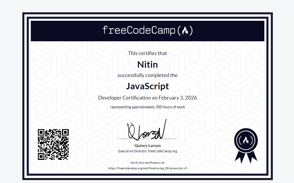 JavaScript Certificate