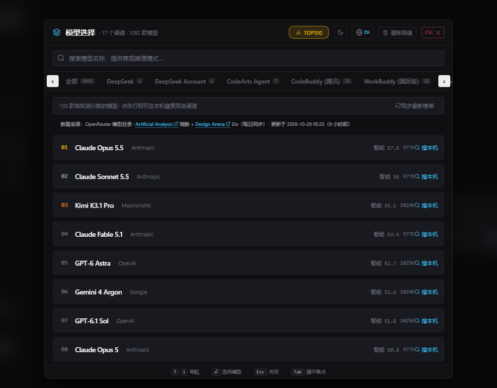 TOP100 全球榜单（深色）