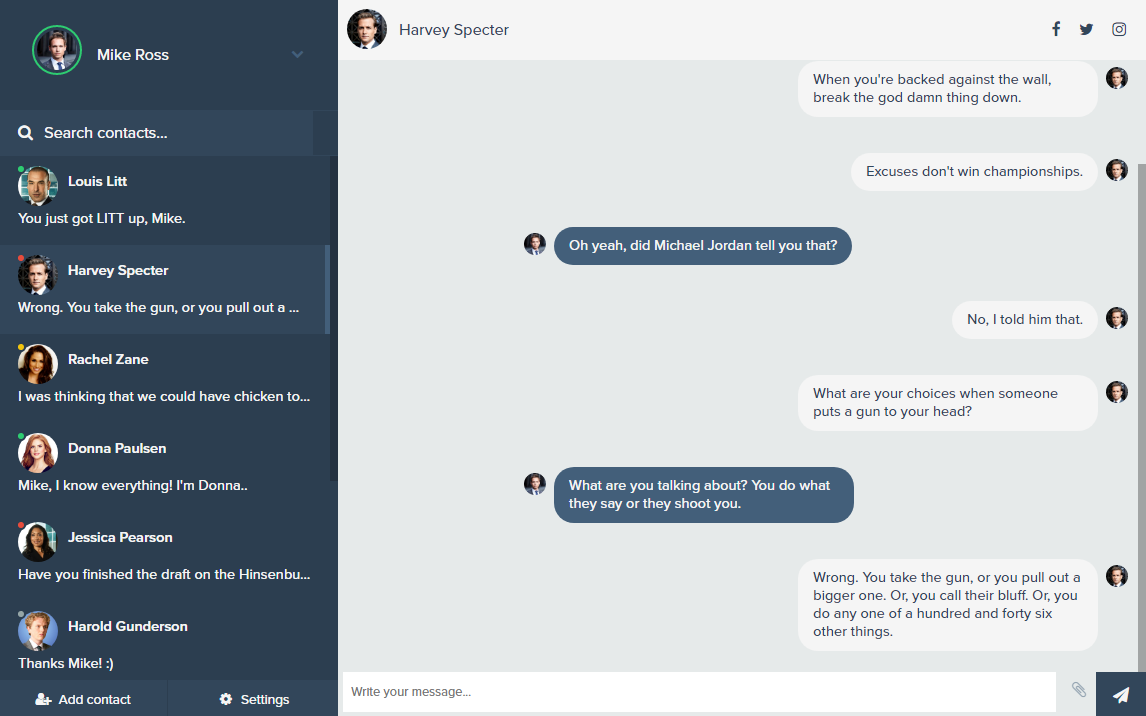 Screenshot of Neffos Bootstrap Chat