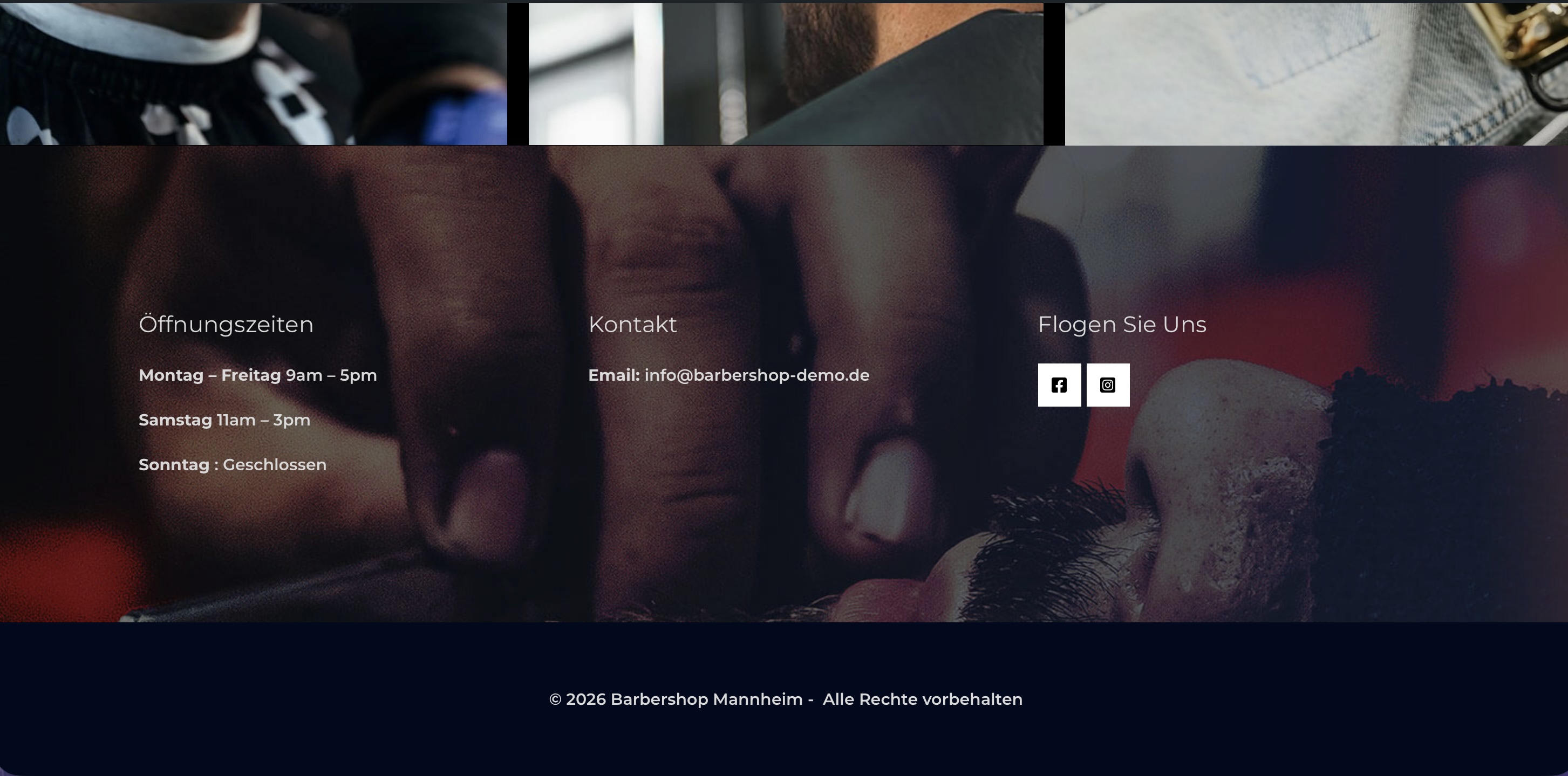 Barbershop Website website screenshot 2